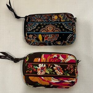 Vera Bradley English Garden & Kensington Tech Card Coin Case no wrist strap